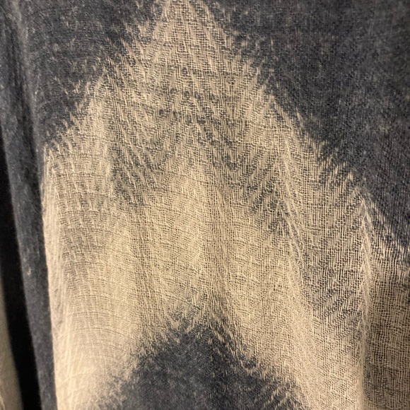 Blue and White Extra Long Scarf - Picture 13 of 15